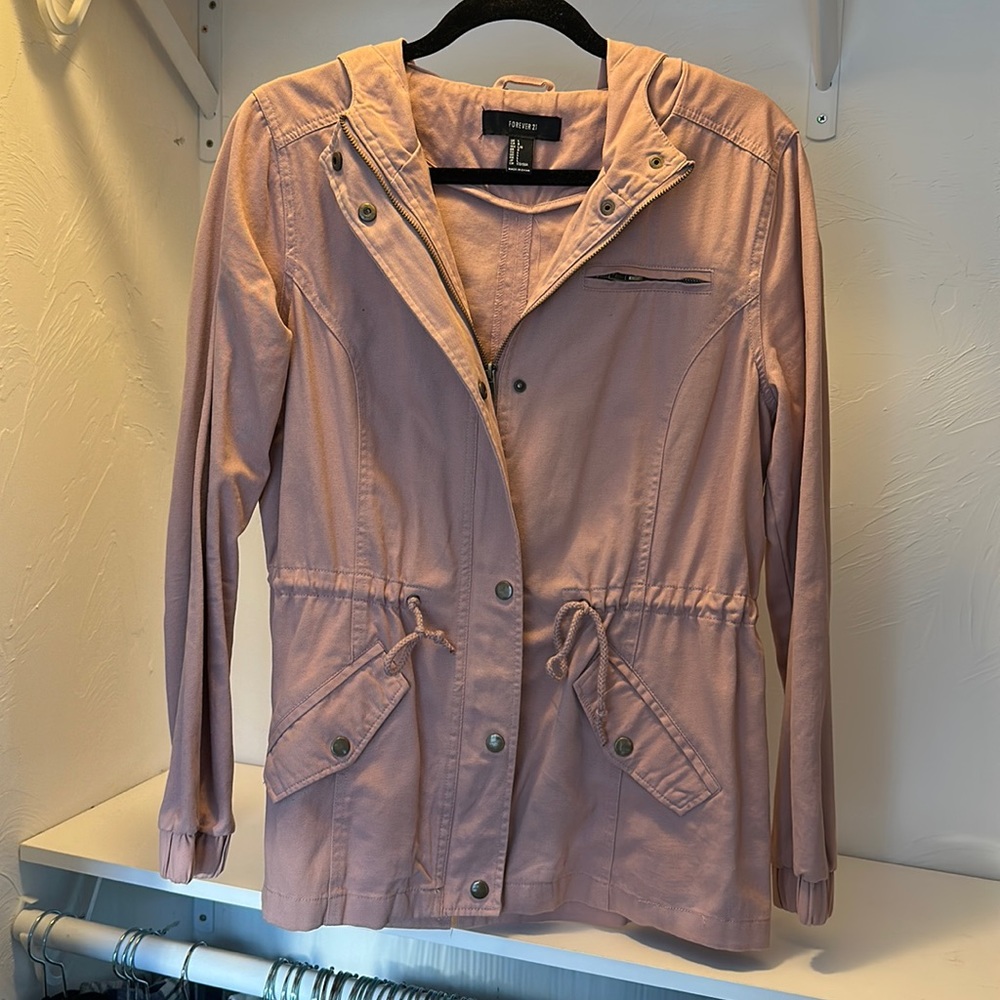 Forever 21 spring fall jacket. Dusty pink size Large
